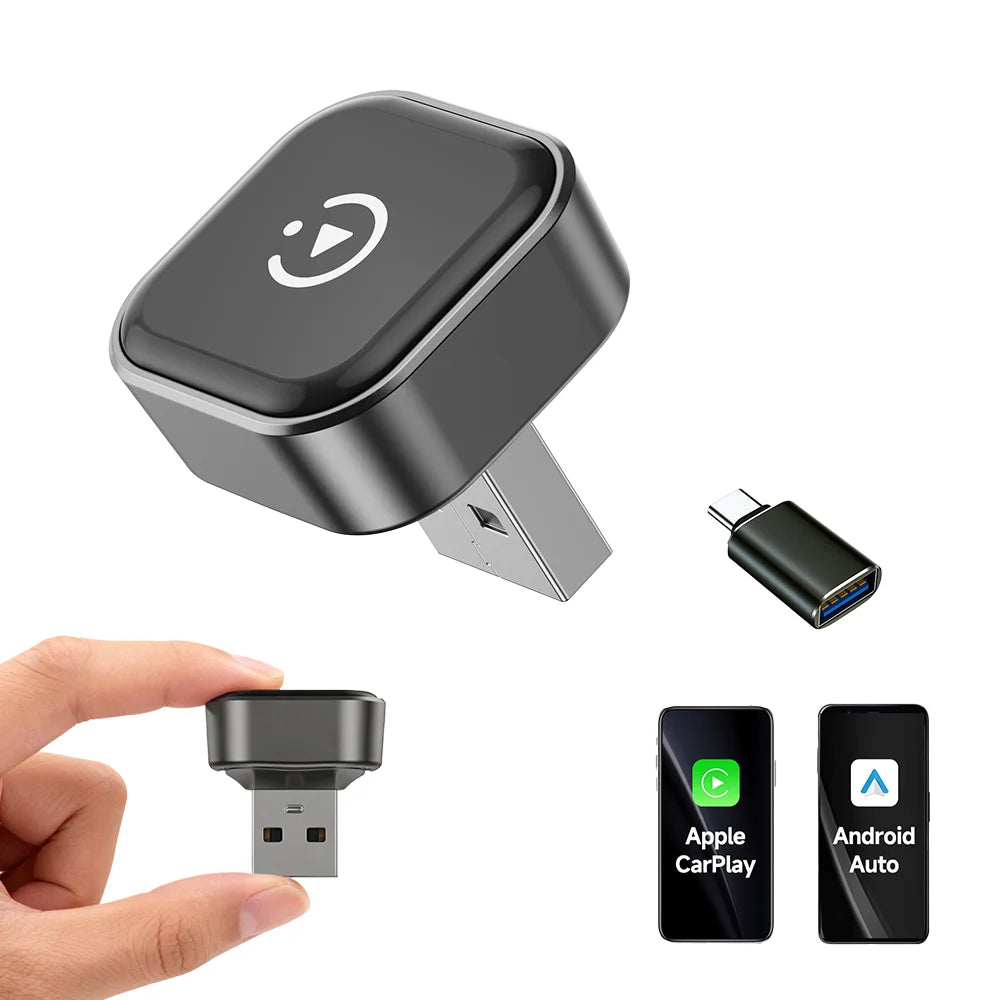 Adaptador mini inalámbrico CarPlay Android Auto