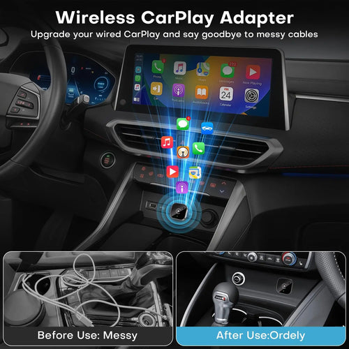 Adaptador instalado en el puerto USB del coche